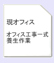 現オフィスオフィス 工事一式 養生作業